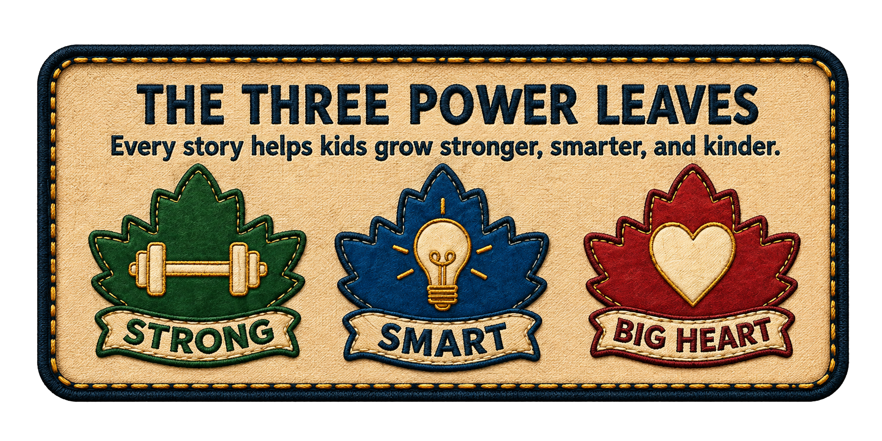 The Three Power Leaves. Every story helps kids grow stronger, smarter, and kinder.