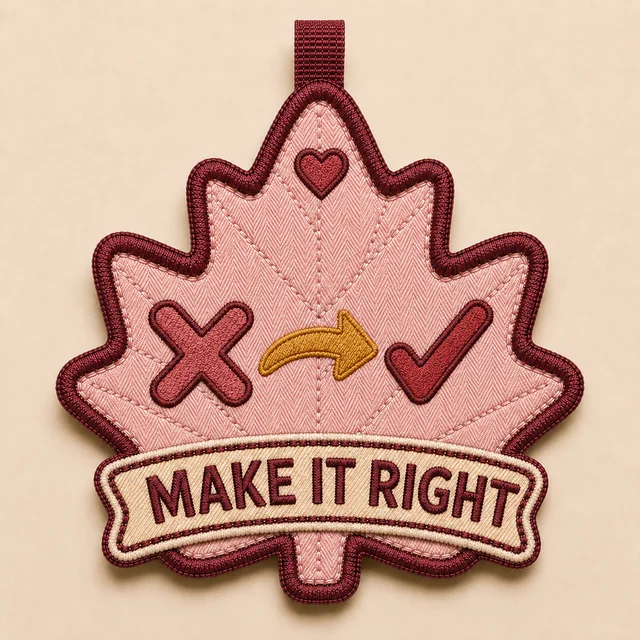 Make It Right embroidered Power Leaf